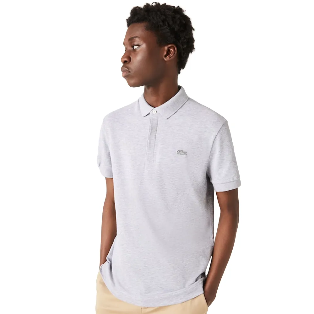 Polo Lacoste Classic logo croco Homme Gris