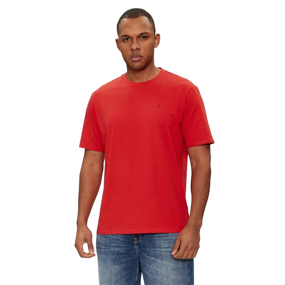 T shirt Guess Triangle G Homme Rouge