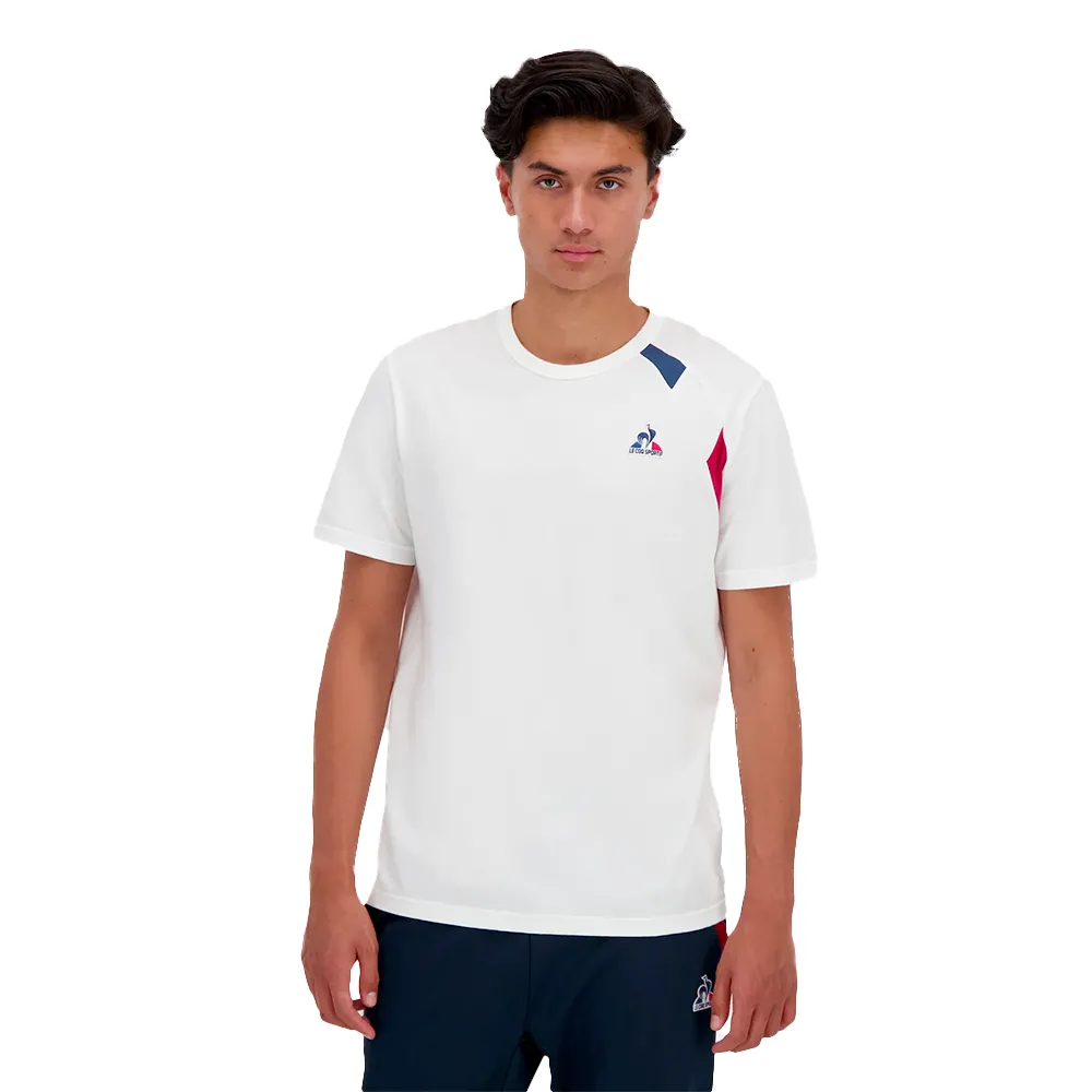 T shirt Le Coq Sportif N1 Tricolore Homme Blanc