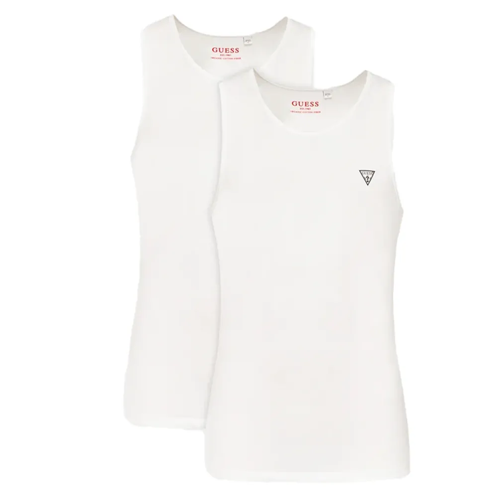 Débardeur Guess Triangle G Homme Blanc