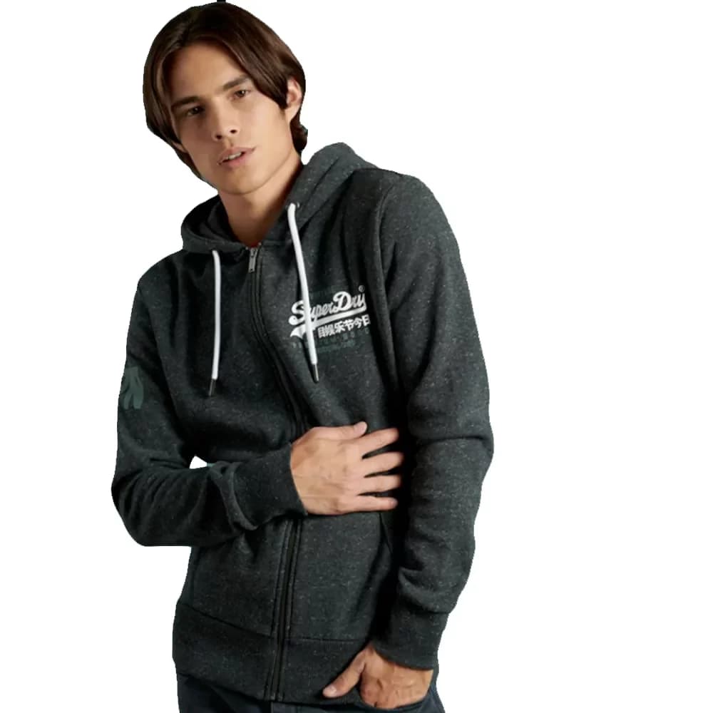 Sweat Superdry Classic logo Homme Gris