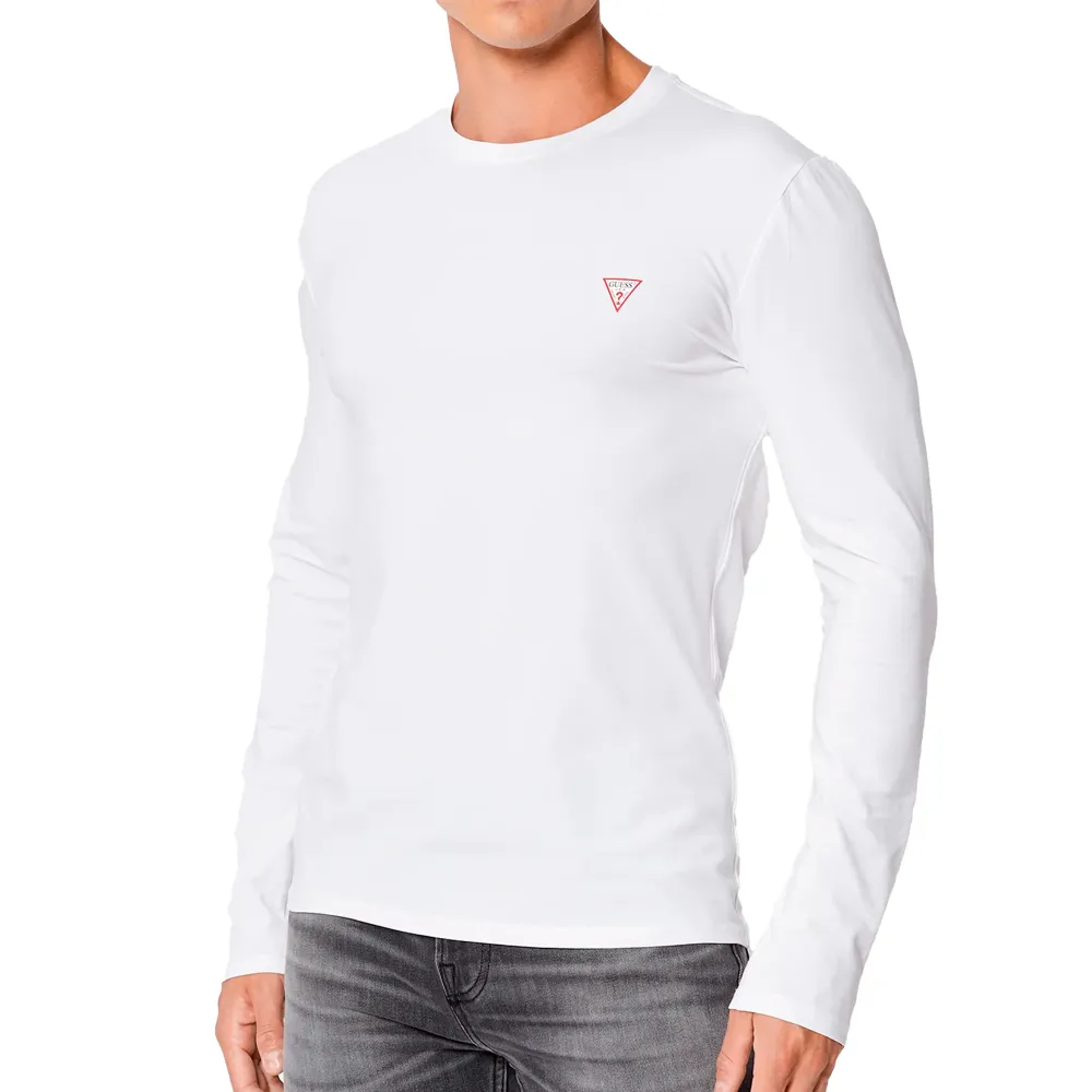 T shirt Guess Original logo triangle Homme Blanc